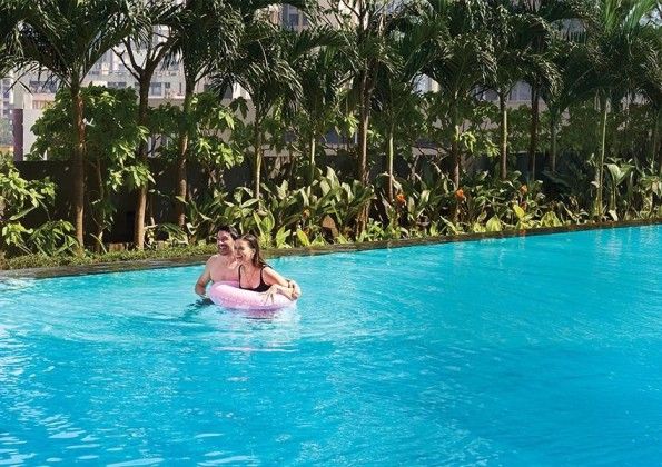Swimming pool at residential complex